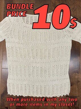 Unique! Handmade Crochet T-Shirt Size X-Small